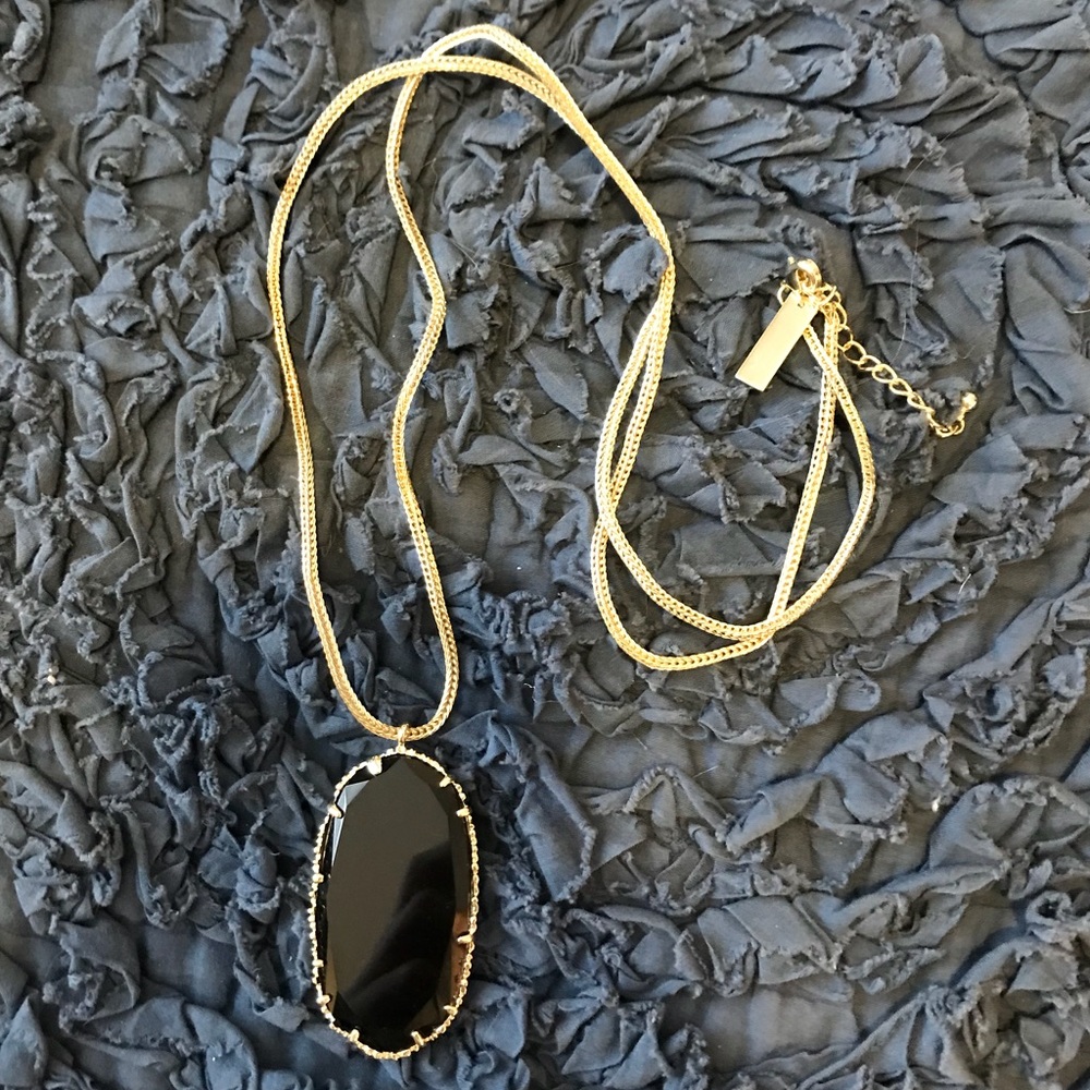 Kendra Scott Black Pendant Necklace
